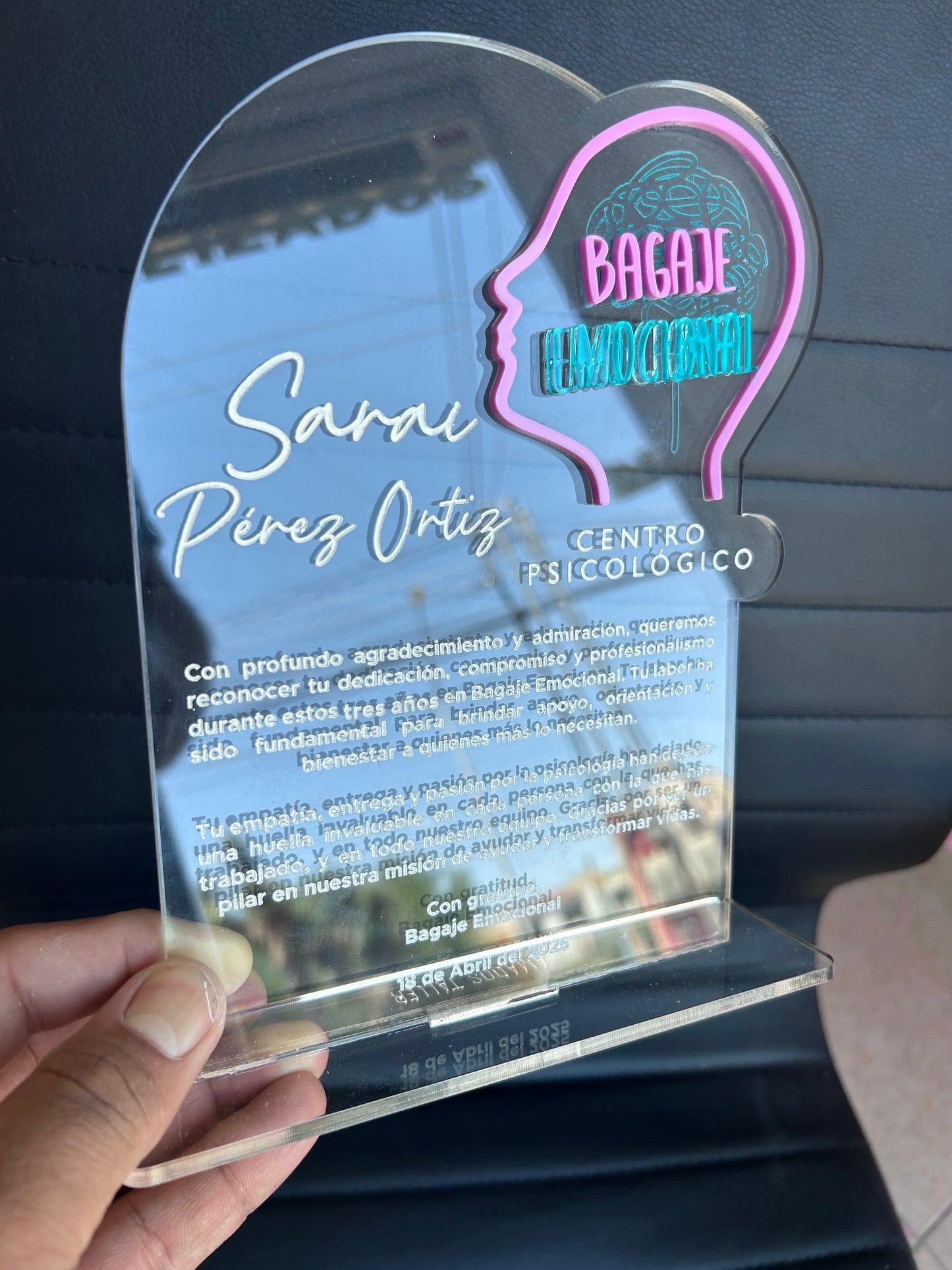Reconocimiento centro psicológico