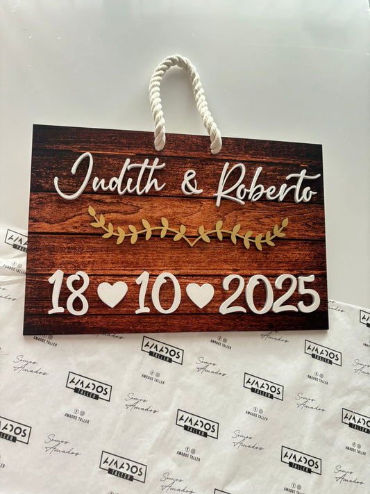 Letrero SAVE THE DATE