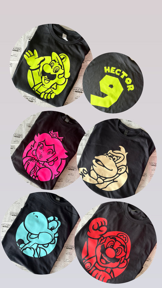 playeras temática Mario Bros