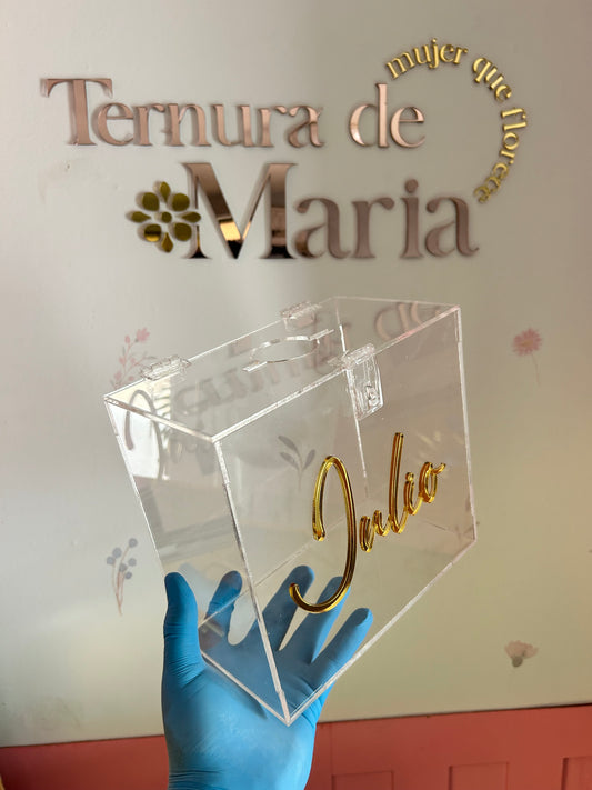 Caja de sobres en acrílico cristal