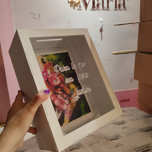 Alcancía personalizada con frase e imagen