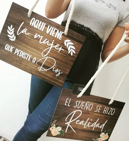 Letrero para pajes